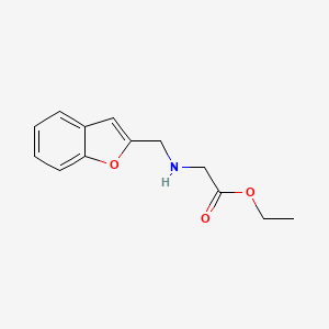 molecular formula C13H15NO3 B8504422 N-(2-Benzofuranylmethyl)glycine ethyl ester CAS No. 88720-54-1