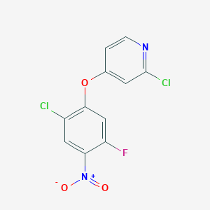 2-Chloro-4-(2-chloro-5-fluoro-4-nitrophenoxy)pyridine
