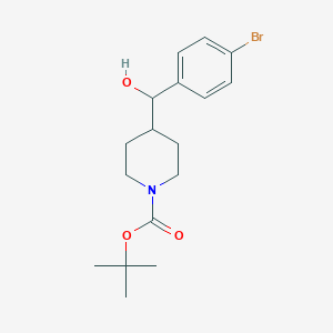 molecular formula C17H24BrNO3 B8504494 Tert-butyl 4-((4-bromophenyl)(hydroxy)methyl)piperidine-1-carboxylate 