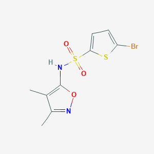 molecular formula C9H9BrN2O3S2 B8504521 N-(3,4-Dimethyl-5-isoxazolyl)-5-bromothiophene-2-sulfonamide 