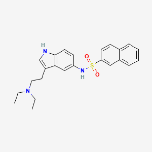 molecular formula C24H27N3O2S B8504637 N-[3-(2-diethylaminoethyl)-1H-indol-5-yl]naphthalene-2-sulphonamide CAS No. 528859-39-4
