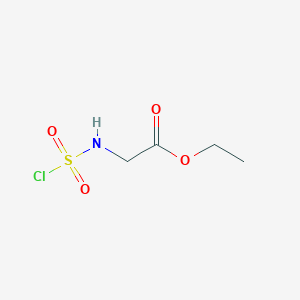 molecular formula C4H8ClNO4S B8504719 Ethyl 2-(chlorosulfonylamino)acetate 