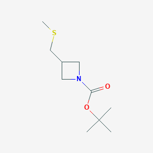 molecular formula C10H19NO2S B8504752 tert-Butyl 3-((methylthio)methyl)azetidine-1-carboxylate 