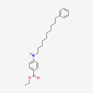 Ethyl 4-[(10-phenyldecyl)amino]benzoate