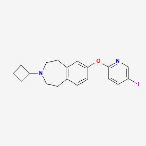 molecular formula C19H21IN2O B8504841 1H-3-Benzazepine, 3-cyclobutyl-2,3,4,5-tetrahydro-7-[(5-iodo-2-pyridinyl)oxy]- 