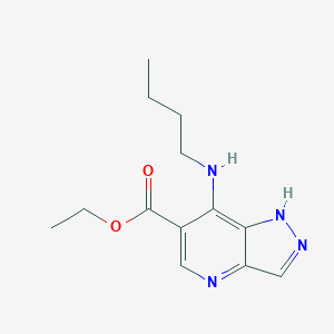 1h-Pyrazolo[4,3-b]pyridine-6-carboxylic acid,7-(butylamino)-,ethyl ester