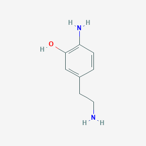 molecular formula C8H12N2O B008505 4-Amino-3-hydroxyphenylethylamine CAS No. 104083-77-4