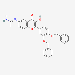 2-(3,4-dibenzyloxyphenyl)-3-hydroxy-6-[(1-iminoethyl)amino]-4H-1-benzopyran-4-one