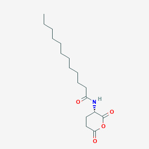 molecular formula C17H29NO4 B8505168 Lauroylglutamic acid anhydride CAS No. 258348-92-4
