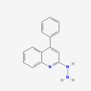 molecular formula C15H13N3 B8505178 2-Hydrazino-4-phenylquinoline 