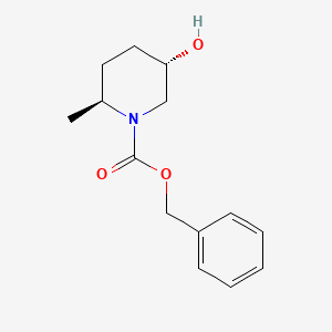 molecular formula C14H19NO3 B8505227 benzyl (2S,5S)-5-hydroxy-2-methylpiperidine-1-carboxylate 