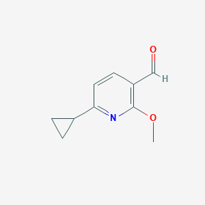 molecular formula C10H11NO2 B8505267 6-Cyclopropyl-2-methoxynicotinaldehyde 