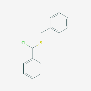 molecular formula C14H13ClS B8505371 Benzene, [chloro[(phenylmethyl)thio]methyl]- CAS No. 51317-73-8