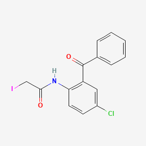 molecular formula C15H11ClINO2 B8505440 N-(2-benzoyl-4-chlorophenyl)-2-iodoacetamide 