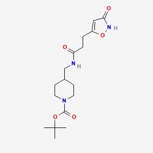 molecular formula C17H27N3O5 B8505707 tert-butyl 4-[[3-(3-oxo-1,2-oxazol-5-yl)propanoylamino]methyl]piperidine-1-carboxylate 