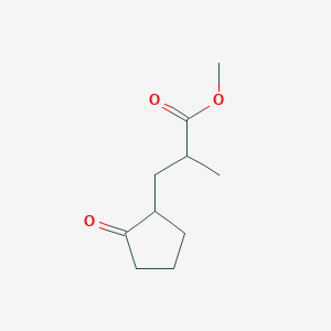 molecular formula C10H16O3 B085058 Methyl 2-methyl-3-(2-oxocyclopentyl)propanoate CAS No. 14128-60-0