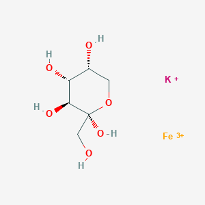 molecular formula C6H12FeKO6+4 B085060 Ferric fructose CAS No. 12286-76-9