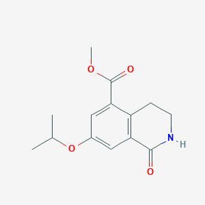 molecular formula C14H17NO4 B8506005 methyl 1-oxo-7-propan-2-yloxy-3,4-dihydro-2H-isoquinoline-5-carboxylate 
