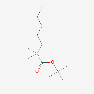molecular formula C12H21IO2 B8506046 t-Butyl 1-(4-iodobutyl)-1-cyclopropanecarboxylate 