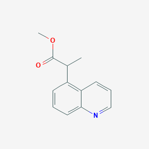 molecular formula C13H13NO2 B8506074 Methyl 2-(5-quinolyl)propanoate 