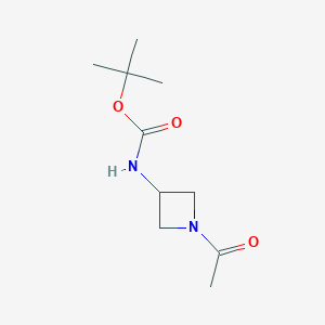 molecular formula C10H18N2O3 B8506268 Tert-butyl (1-acetylazetidin-3-yl)carbamate 