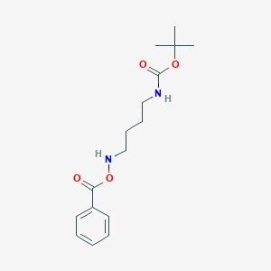 molecular formula C16H24N2O4 B8506270 Tert-Butyl 4-(benzoyloxyamino)butylcarbamate 