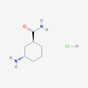 molecular formula C7H15ClN2O B8506534 trans-3-aminocyclohexanecarboxamide hydrochloride 