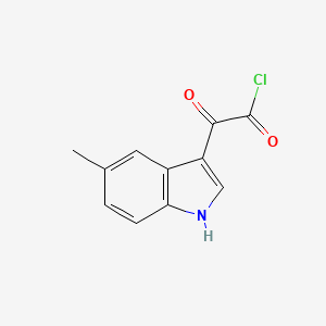 molecular formula C11H8ClNO2 B8506558 alpha-Oxo-5-methyl-1H-indole-3-acetic acid chloride 