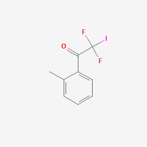 molecular formula C9H7F2IO B8506591 Ethanone, 2,2-difluoro-2-iodo-1-(2-methylphenyl)- 