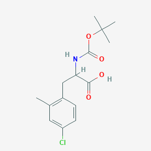molecular formula C15H20ClNO4 B8506676 2-tert-Butoxycarbonylamino-3-(4-chloro-2-methylphenyl)-propionic acid CAS No. 853680-24-7