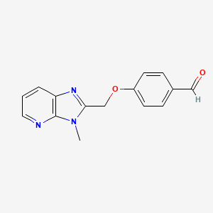 molecular formula C15H13N3O2 B8506700 Benzaldehyde,4-[(3-methyl-3h-imidazo[4,5-b]pyridin-2-yl)methoxy]- 