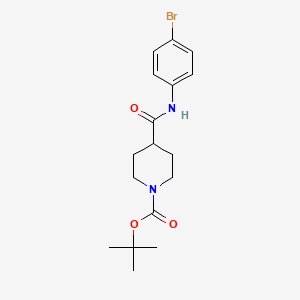 molecular formula C17H23BrN2O3 B8506747 4-(4-Bromo-phenylcarbamoyl)-piperidine-1-carboxylic acid tert-butyl ester 