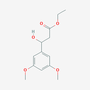 molecular formula C13H18O5 B8506814 Ethyl 3-(3,5-dimethoxyphenyl)-3-hydroxypropanoate 