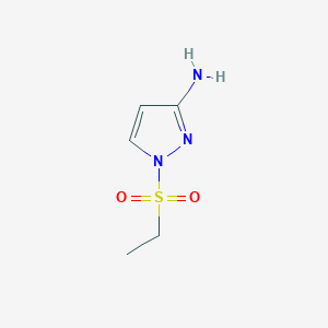 molecular formula C5H9N3O2S B8507032 1-ethanesulfonyl-1H-pyrazol-3-ylamine 