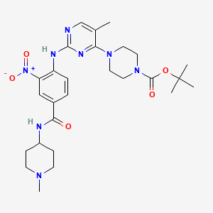 Tert-butyl 4-(5-methyl-2-((4-((1-methylpiperidin-4-yl)carbamoyl)-2-nitrophenyl)amino)pyrimidin-4-yl)piperazine-1-carboxylate