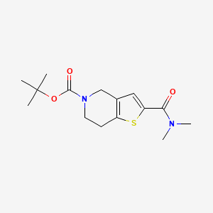 molecular formula C15H22N2O3S B8507127 tert-butyl 2-(dimethylcarbamoyl)-6,7-dihydro-4H-thieno[3,2-c]pyridine-5-carboxylate 