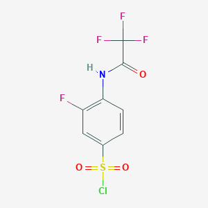 3-Fluoro-4-(2,2,2-trifluoroacetamido)benzene-1-sulfonyl chloride