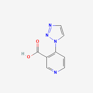 molecular formula C8H6N4O2 B8507198 4-(1H-1,2,3-Triazol-1-yl)nicotinic acid 