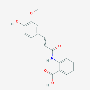 molecular formula C17H15NO5 B8507220 N-(4-hydroxy-3-methoxycinnamoyl)anthranilic acid 