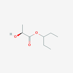 molecular formula C8H16O3 B8507369 Pentan-3-yl (2S)-2-hydroxypropanoate CAS No. 90850-10-5