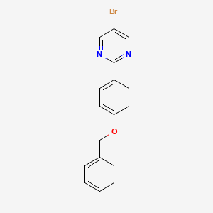 Pyrimidine, 5-bromo-2-(4-benzyloxyphenyl)-