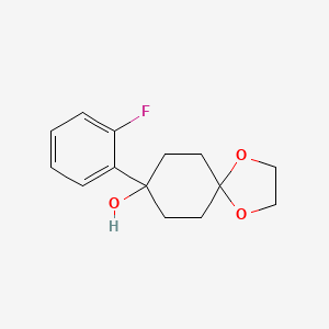8-(2-Fluorophenyl)-1,4-dioxa-spiro[4.5]decan-8-ol