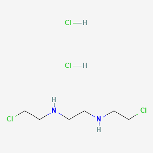 molecular formula C6H16Cl4N2 B8507462 N,N'-Bis(2-chloroethyl)-1,2-ethanediamine dihydrochloride CAS No. 63632-68-8
