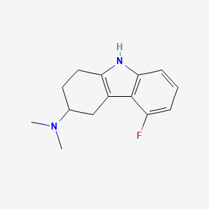 molecular formula C14H17FN2 B8507495 5-Fluoro-N,N-dimethyl-2,3,4,9-tetrahydro-1H-carbazol-3-amine CAS No. 60481-43-8