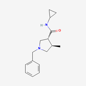 molecular formula C16H22N2O B8507575 (3R,4R)-1-benzyl-N-cyclopropyl-4-methyl-3-pyrrolidinecarboxamide 