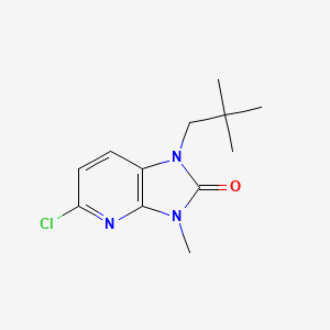 molecular formula C12H16ClN3O B8507576 5-chloro-1-(2,2-dimethylpropyl)-3-methyl-1,3-dihydro-2H-imidazo[4,5-b]pyridin-2-one 