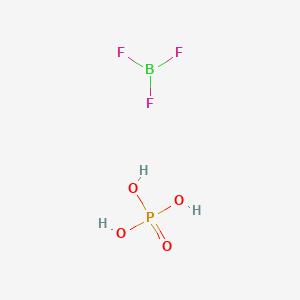 molecular formula BF3H3O4P B085076 Phosphoric acid;trifluoroborane CAS No. 13669-76-6