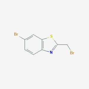 molecular formula C8H5Br2NS B008508 6-Bromo-2-(bromomethyl)-1,3-benzothiazole CAS No. 110704-14-8