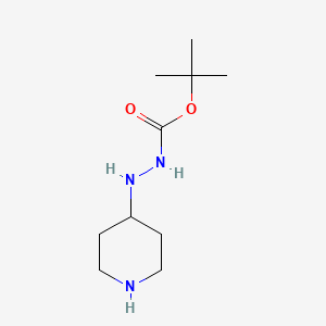 molecular formula C10H21N3O2 B8508105 Hydrazinecarboxylic acid, 2-(4-piperidinyl)-, 1,1-dimethylethyl ester 