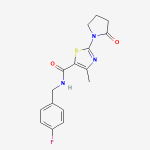 N-(4-fluorobenzyl)-4-methyl-2-(2-oxopyrrolidin-1-yl)thiazole-5-carboxamide